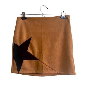 LeLis Suede Mink Skirt NWOT